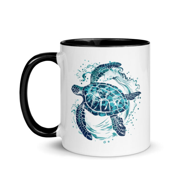 Sea Turtle Mug with Color Inside - Image 4