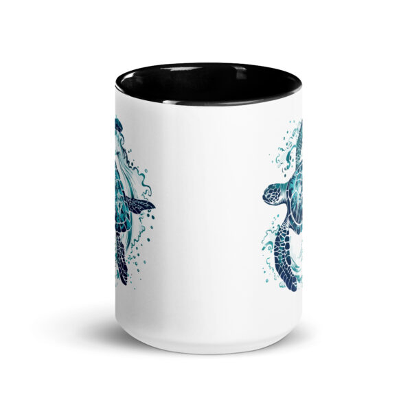 Sea Turtle Mug with Color Inside - Image 6