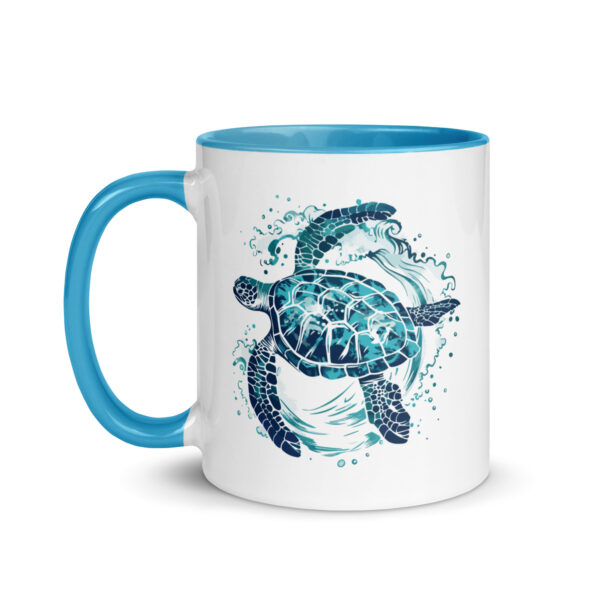 Sea Turtle Mug with Color Inside - Image 15