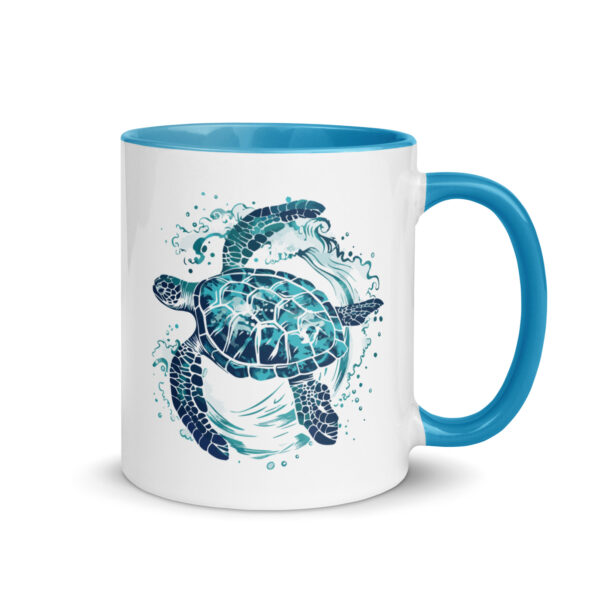 Sea Turtle Mug with Color Inside - Image 13
