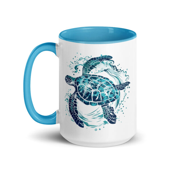 Sea Turtle Mug with Color Inside - Image 18