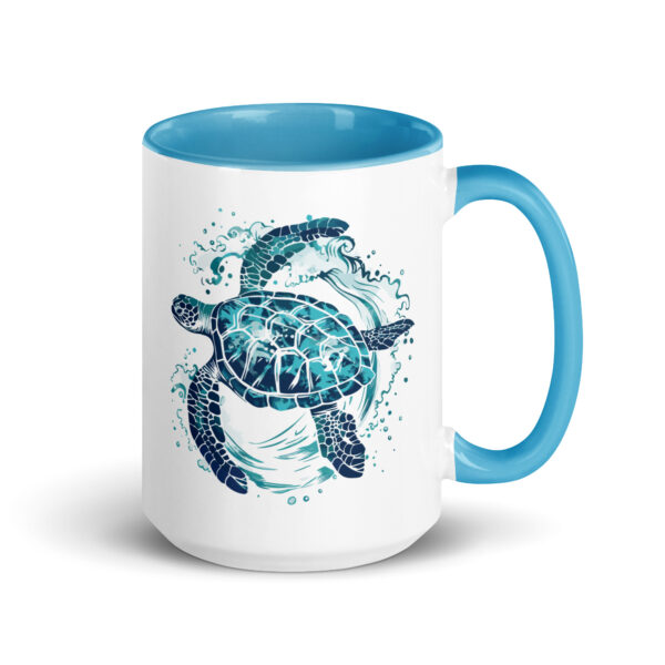 Sea Turtle Mug with Color Inside - Image 16