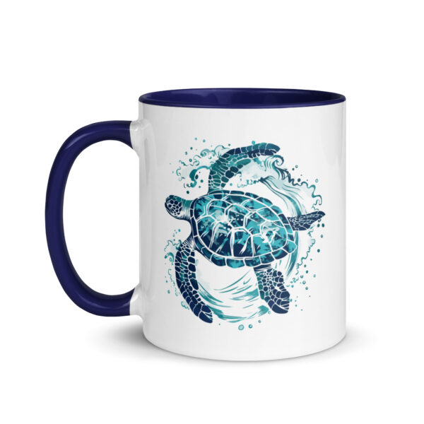 Sea Turtle Mug with Color Inside - Image 10