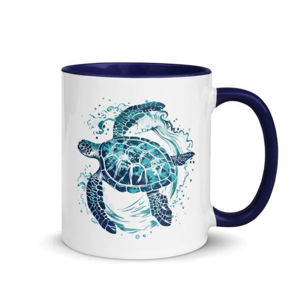 Sea Turtle Mug with Color Inside - Image 8