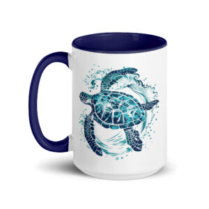 Sea Turtle Mug with Color Inside