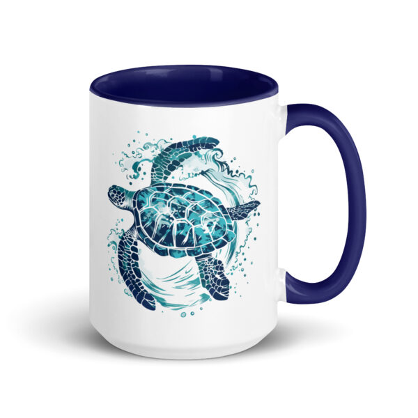 Sea Turtle Mug with Color Inside - Image 11